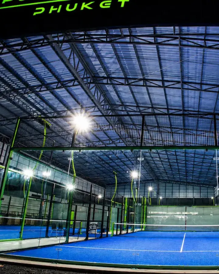 Fully covered padel courts at Padel Tennis Phuket